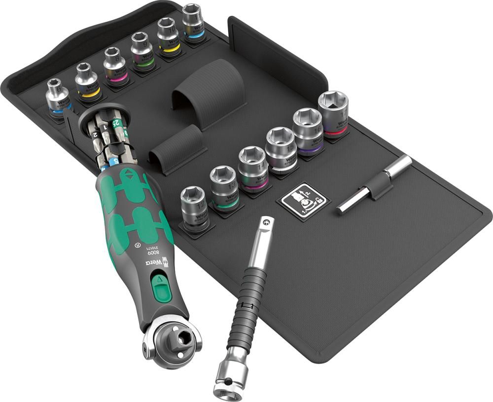 Magazin-Knarren-Satz 3/8"Zyklop Pocket 27-teilig Wera