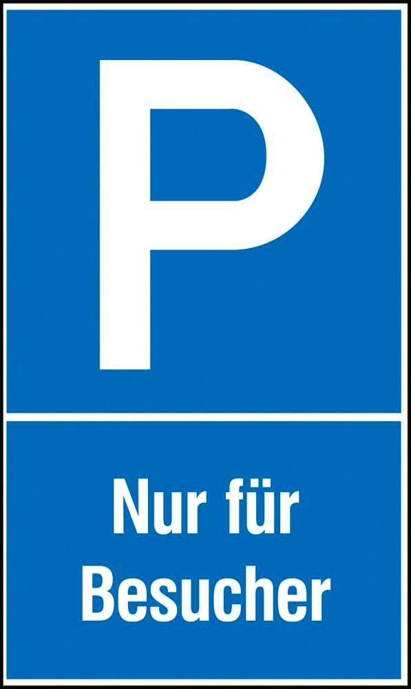Parkplatzschild Kunstst. B250xH400 mm Nur für Besucher SafetyMarking