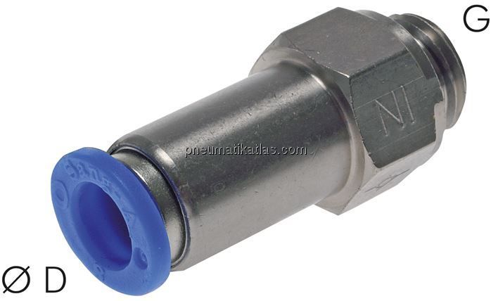 Rückschlagventil M 5-4mm, Durchfluss vom Gewinde zum Schlauch, IQS-Standard