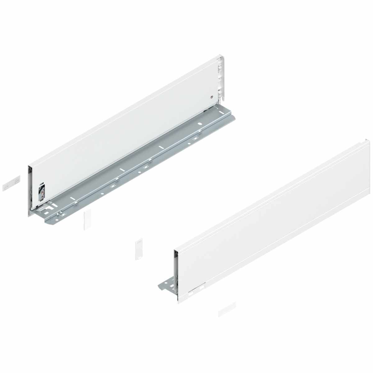 LEGRABOX Zarge, Höhe K (128.5 mm), NL=550 mm, links/rechts, für LEGRABOX pure, seidenweiß matt