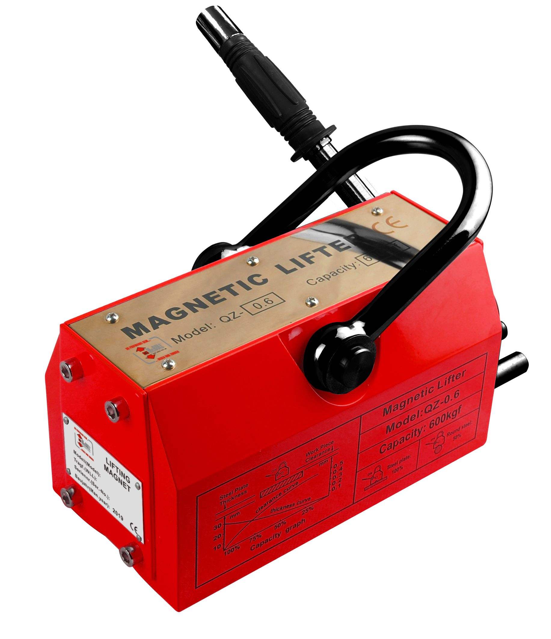 McBULL® Lasthebemagnet, 300 kg (Flachmaterial), 150 kg (Rundmaterial)