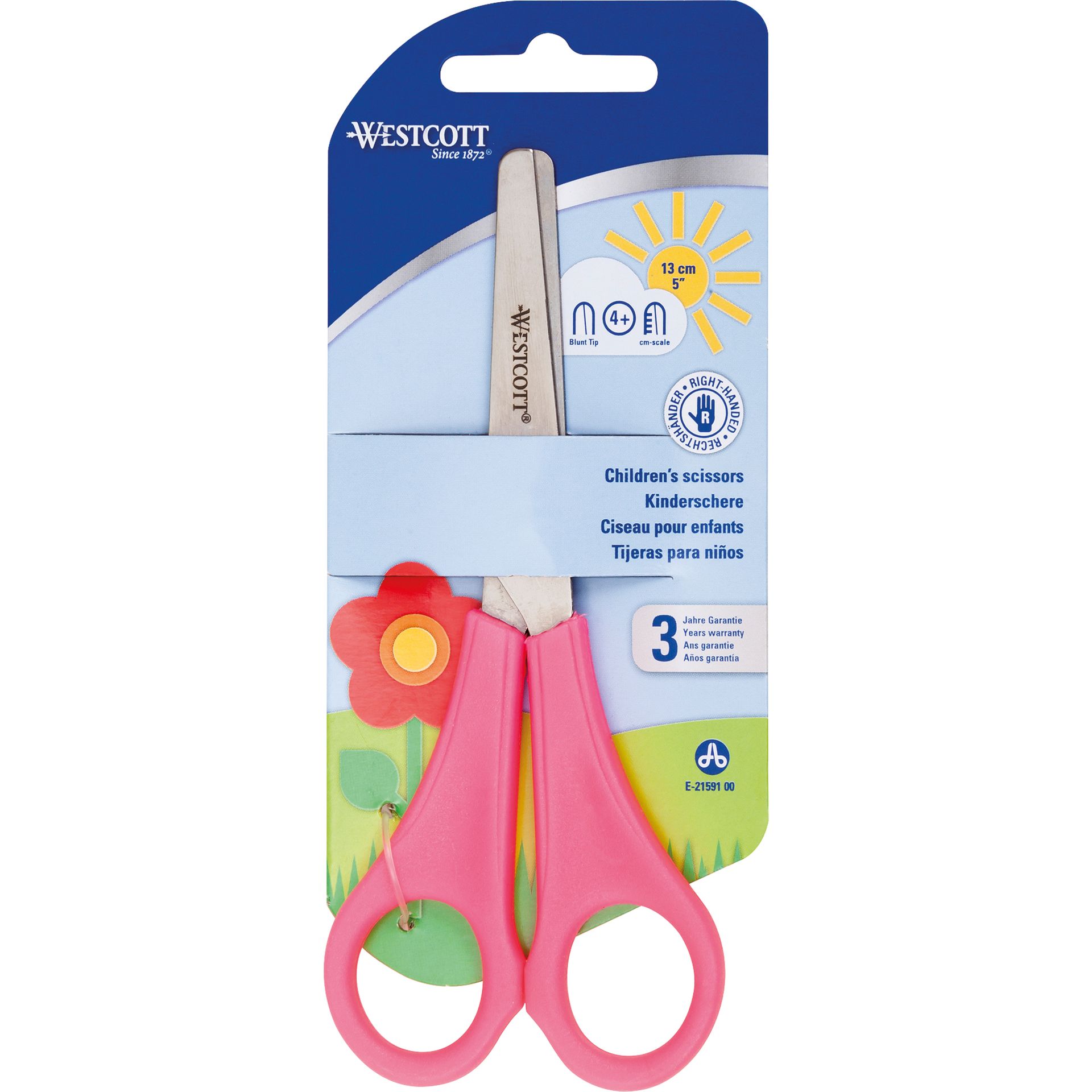 Kinderschere 13cm 5 Zoll rund pink