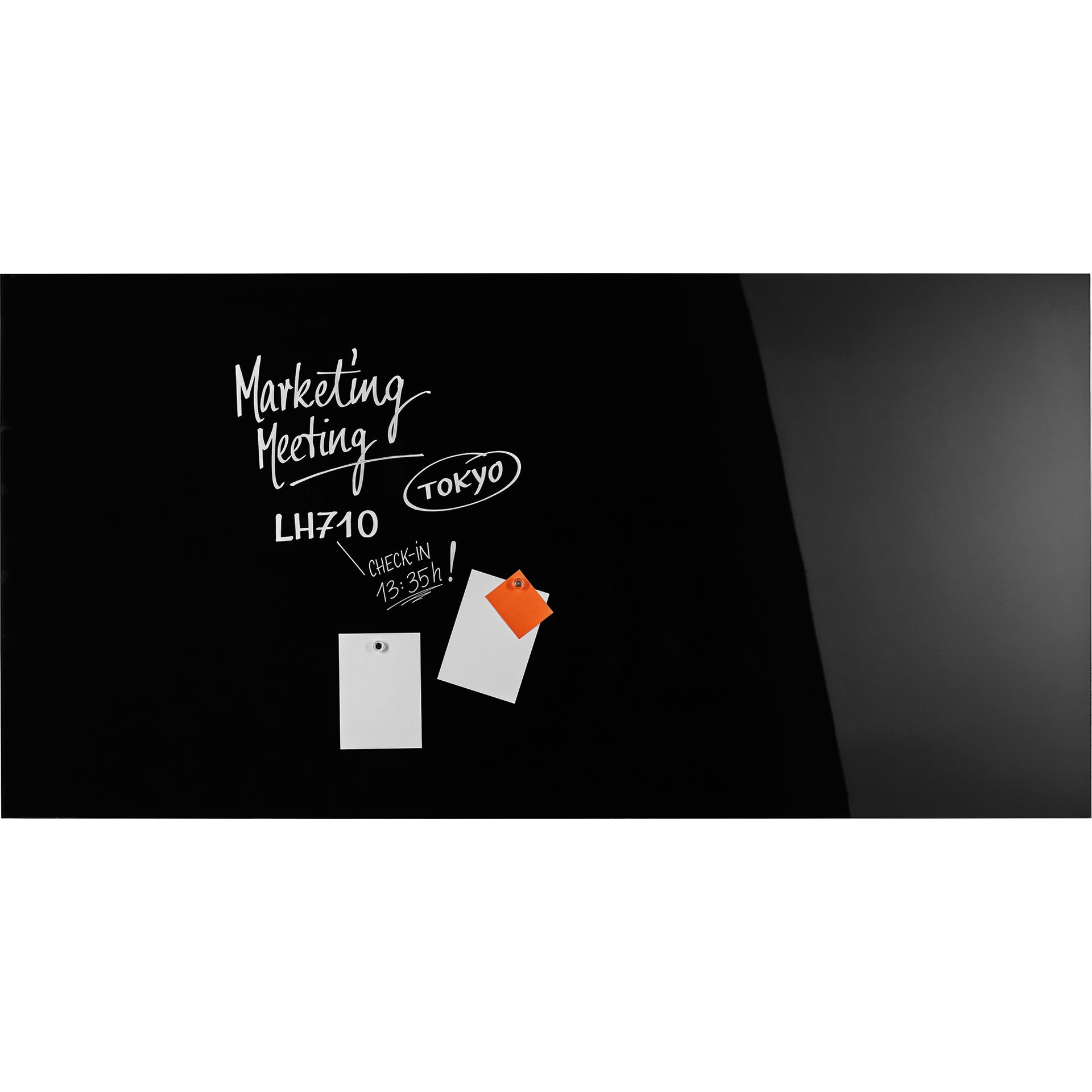 Design-Glasboards magnetisch schwarz