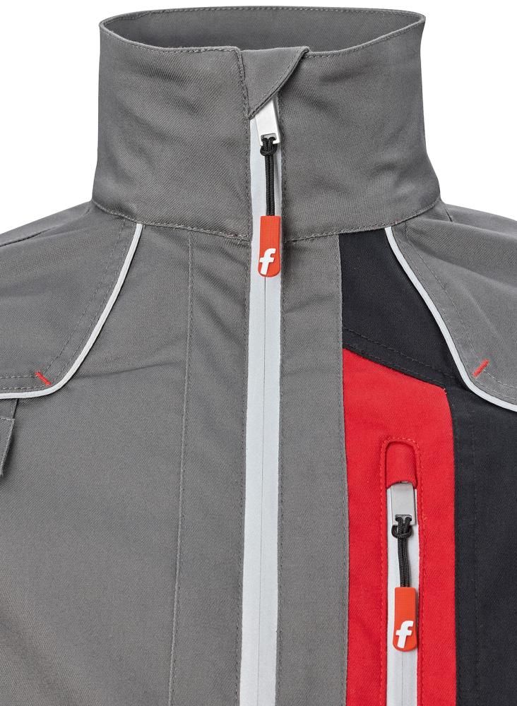 Jacke Flex grau/schwarz/rot Gr. 2XL FORTIS