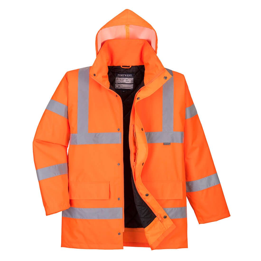 Portwest RT30 Warnschutz-Winterjacke, Orange, Gr. 2XL