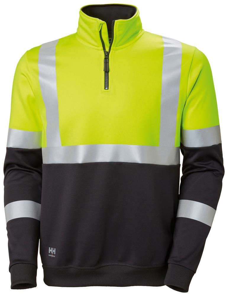 Warn-Sweat-ZIP, gelb, Gr.2XL