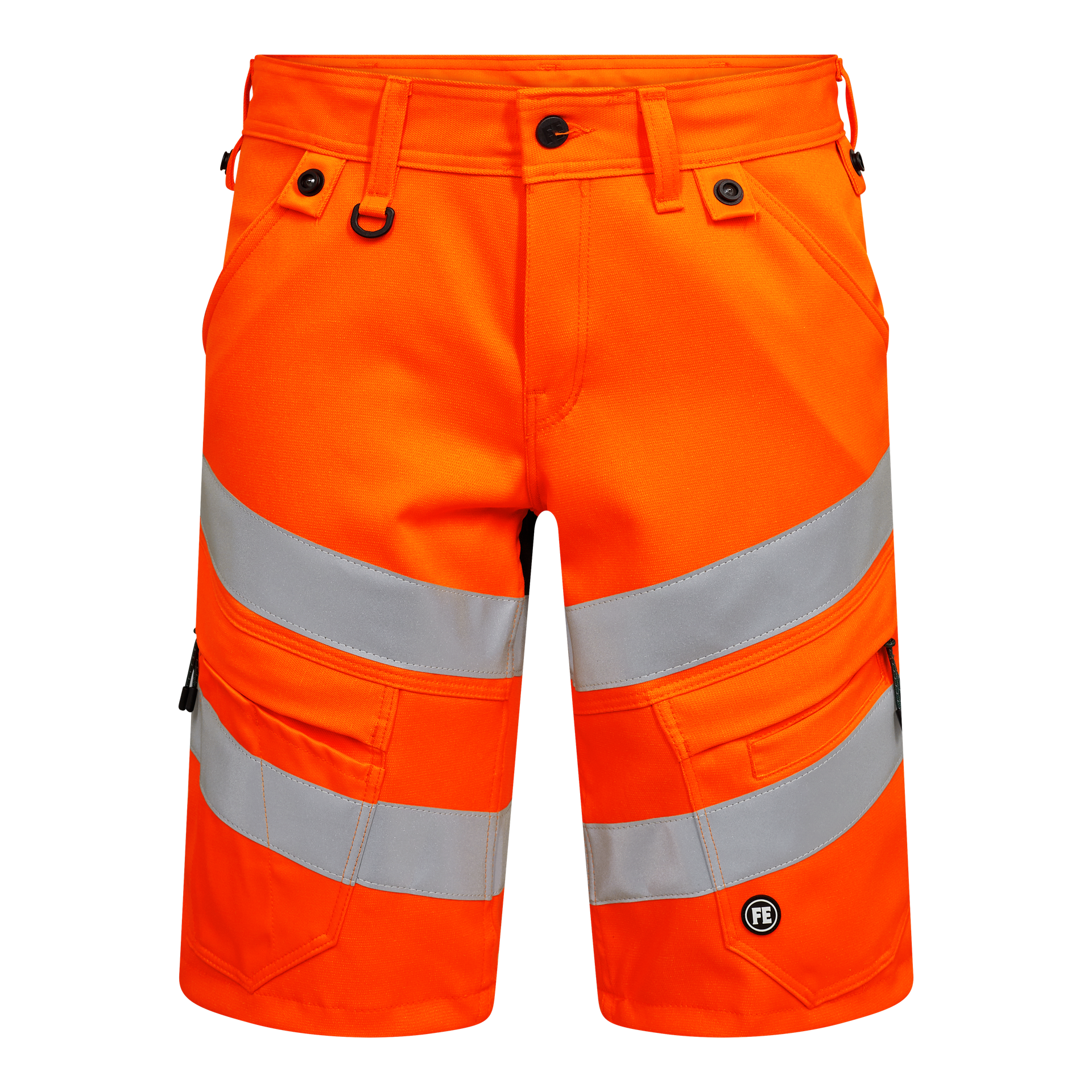 Safety Arbeitsshorts mit 2-Wege-Stretch Orange/Grün, Gr. 68