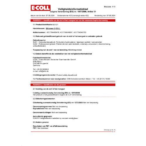 Silikon-N Dichtmasse 310ml transparent E-COLL