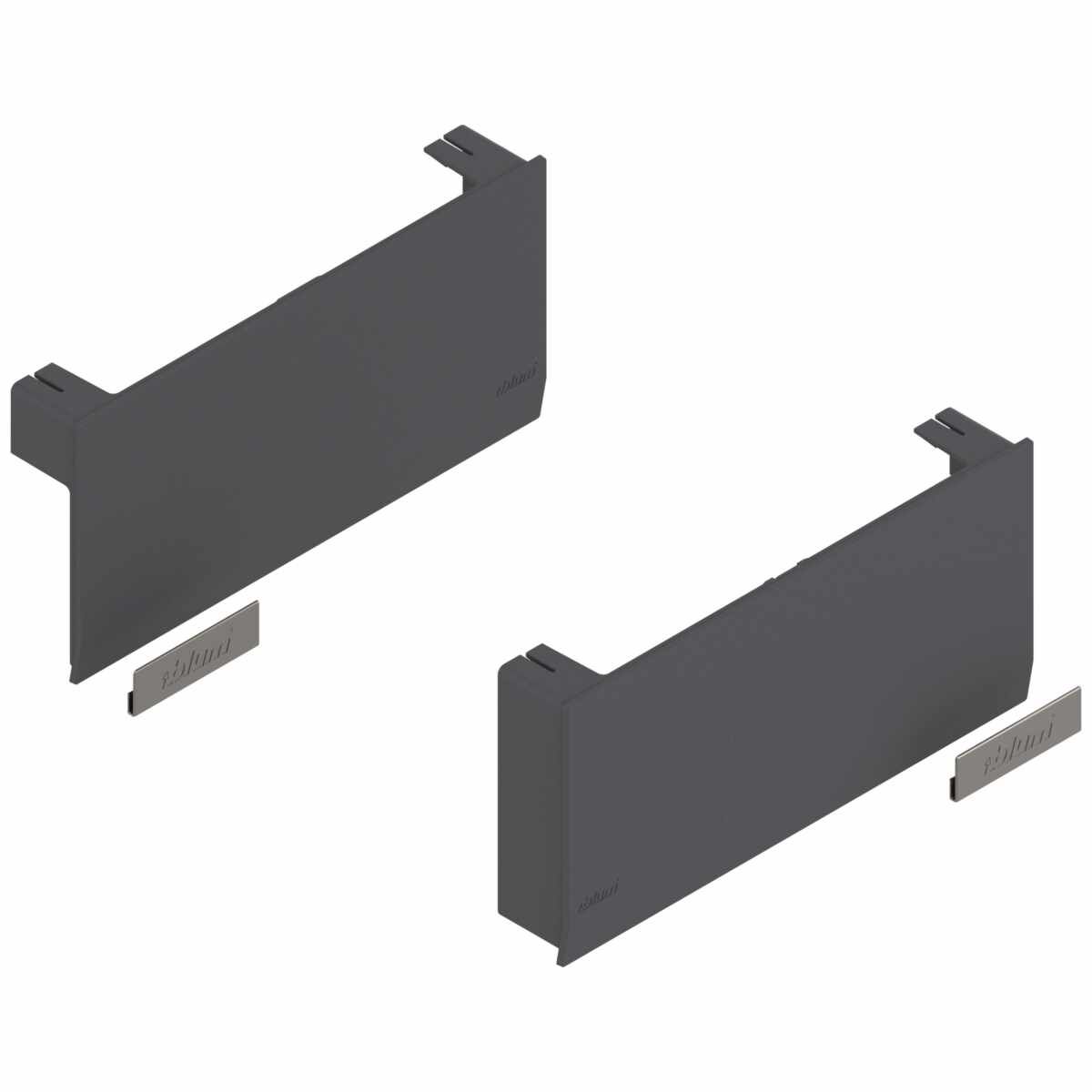 AVENTOS HK top Hochklappe, Kraftspeicher-Abdeckkappe, links/rechts, tiefgrau/inox-g.