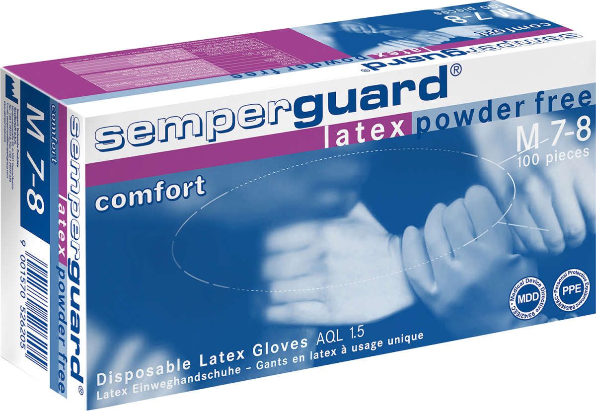 Ew-Hds. Semp.Guard 0443, Latex,Gr.M(Box a 100 St.)