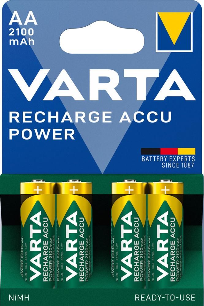 VARTA Power Accu R2U Mignon AA, HR06, 2100 mAh