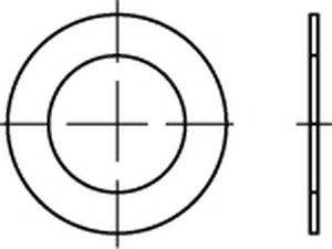 DIN 988 1.4301 20 x 28 x 0,5 Tol. ISO 4759-3/A-B A 2 S