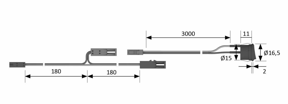 Mini-Einbauwippschalter 12VDC schwarz