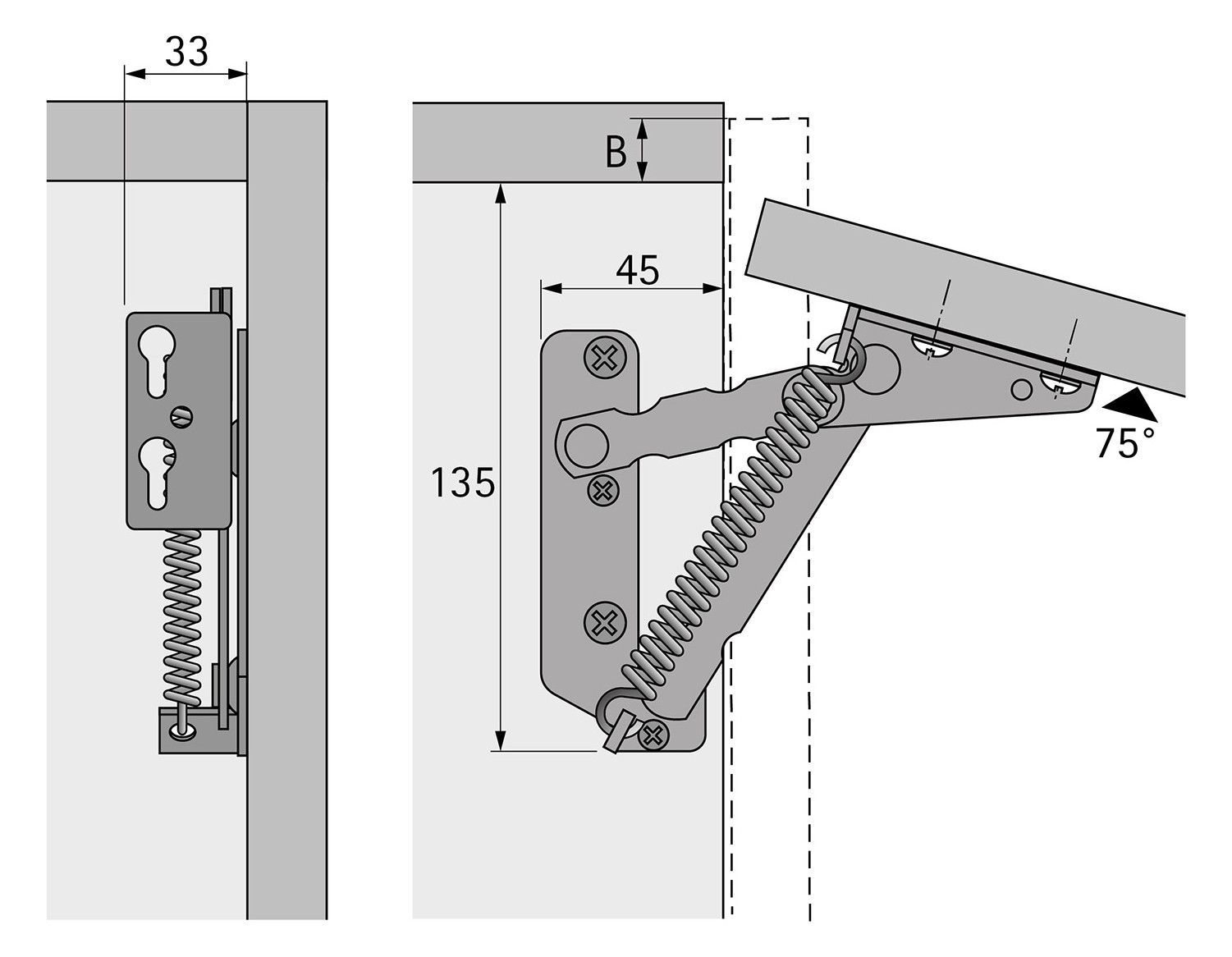 HETTICH Klappenbeschlag Lift Junior