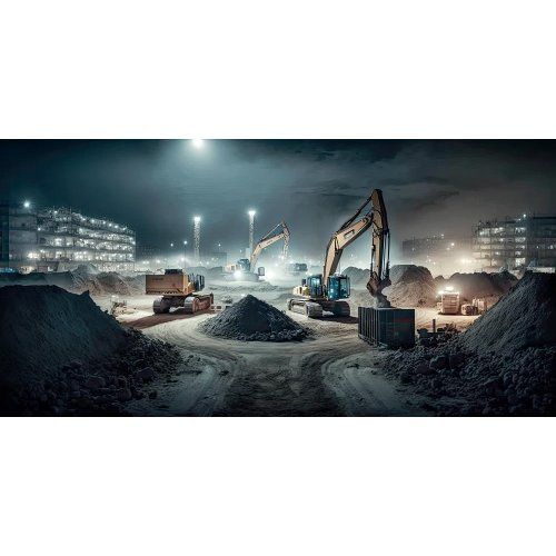 Kranstrahler Iluminator 75.400Lm 10m Gummikabel + Stecker Schutzart d. Leuchte:IP66