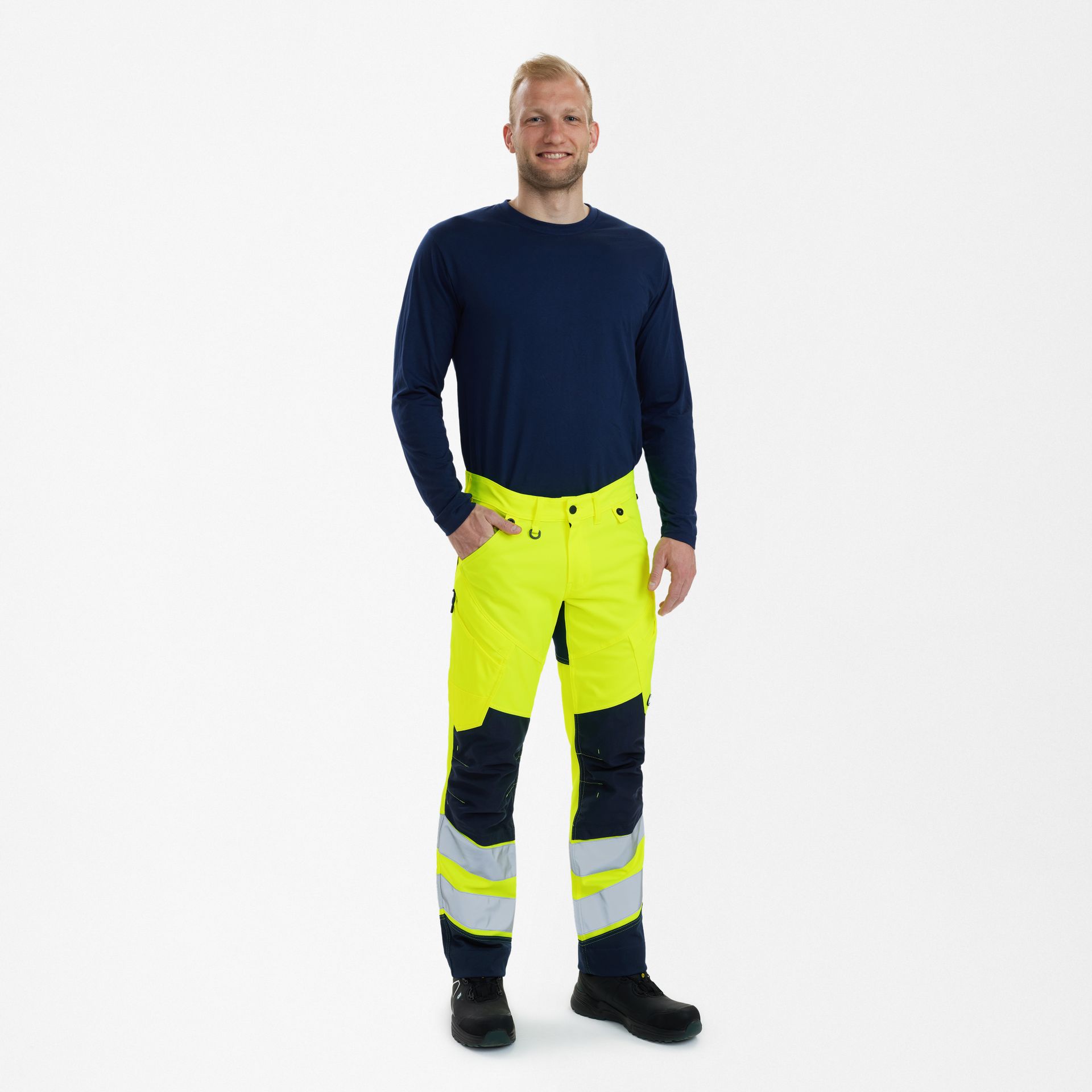 Safety Light Arbeitshose Gelb/Blue Ink, Gr. 64