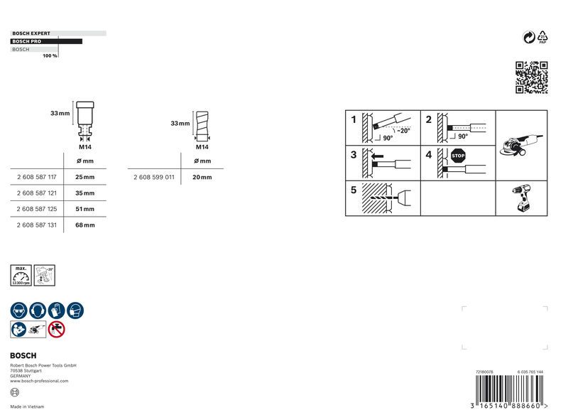 BOSCH Diamantschleiferset