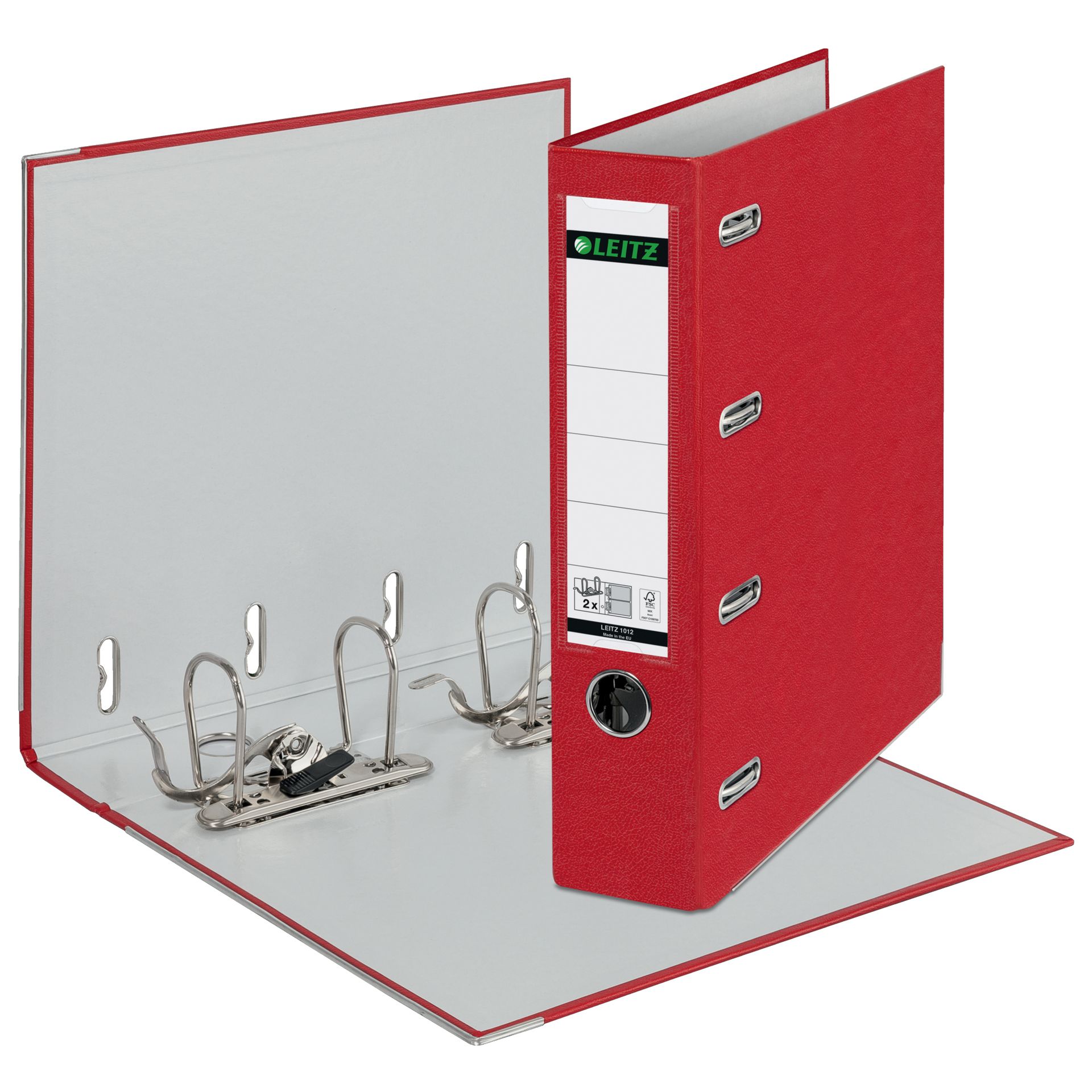 Doppelordner 2xDIN A5 quer 75mm PP rot