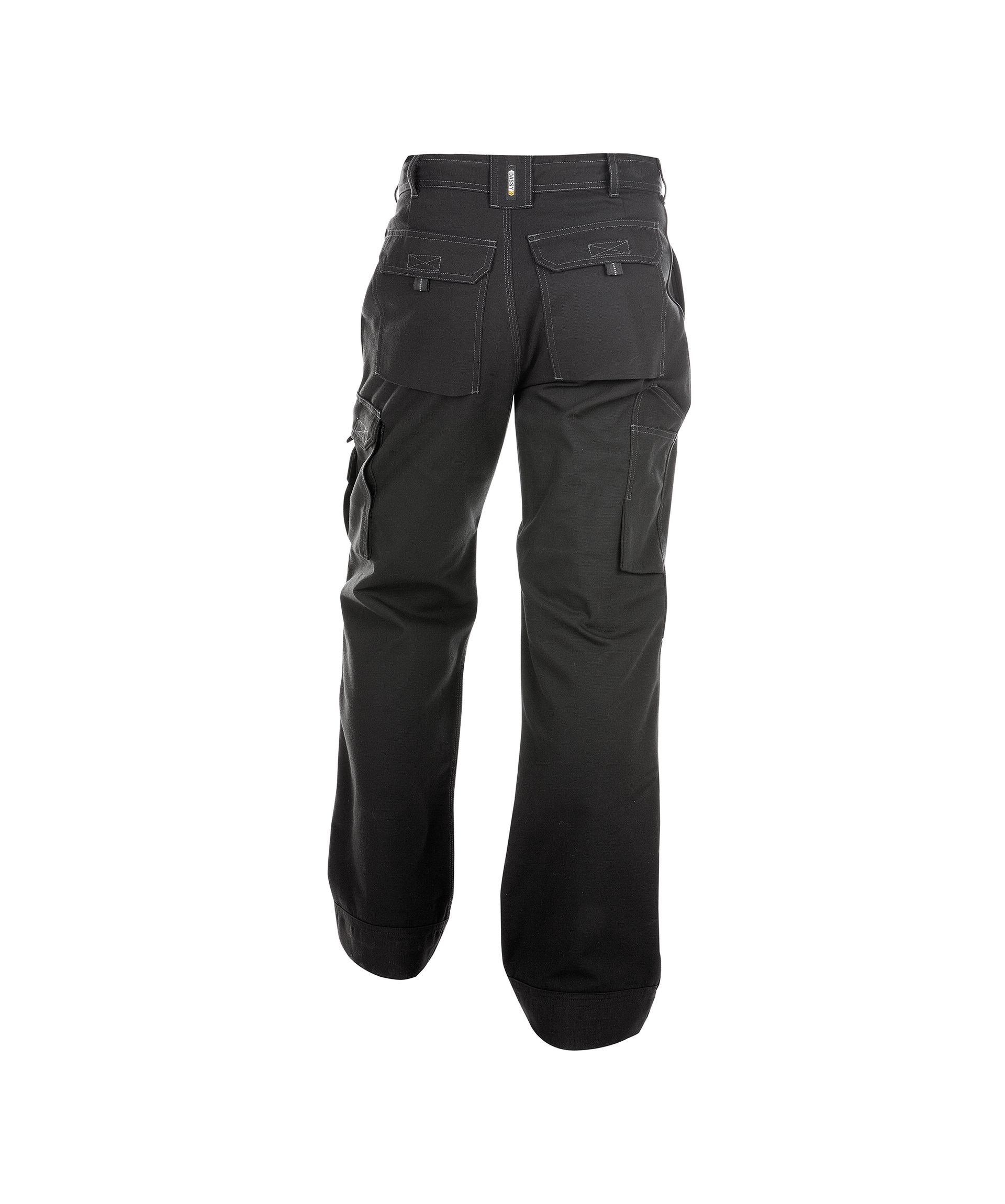 DASSY® Jackson - Canvas Arbeitshose mit Kniepolstertaschen - schwarz, Gr. 58