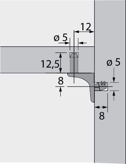 Bodenträger,79707,m.beids.Zapfen,vern.