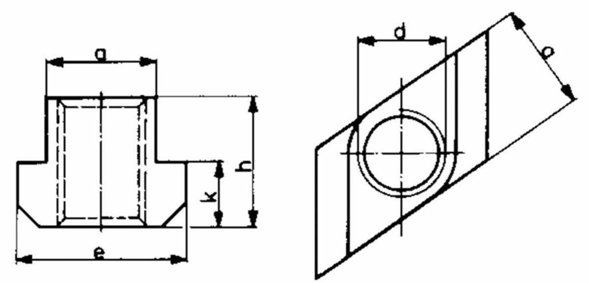 Nutenstein RHOMBUS DIN510 M10x12 mm AMF