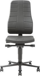 Bimos Arbeitsstuhl 9643-2571 All-In-One 2 Sitzhöhe 450-600 mm mit Rollen, Kst. schwarz