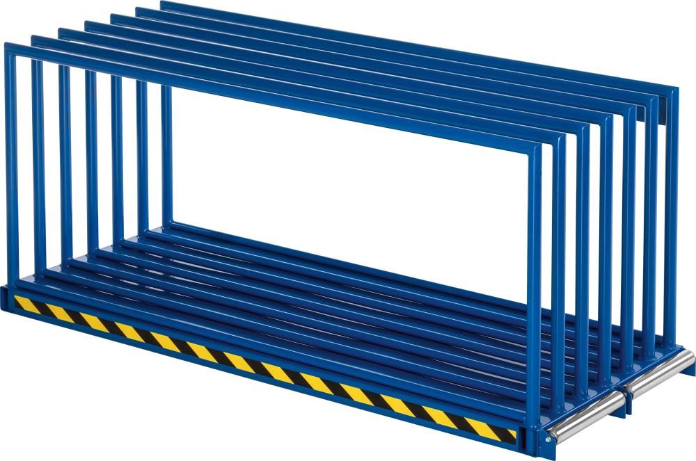 Vertikalregal RAL 5010 Blechformate 2000x1000mm Traglast/Fach 1500kg B1000xT2065xH850mm