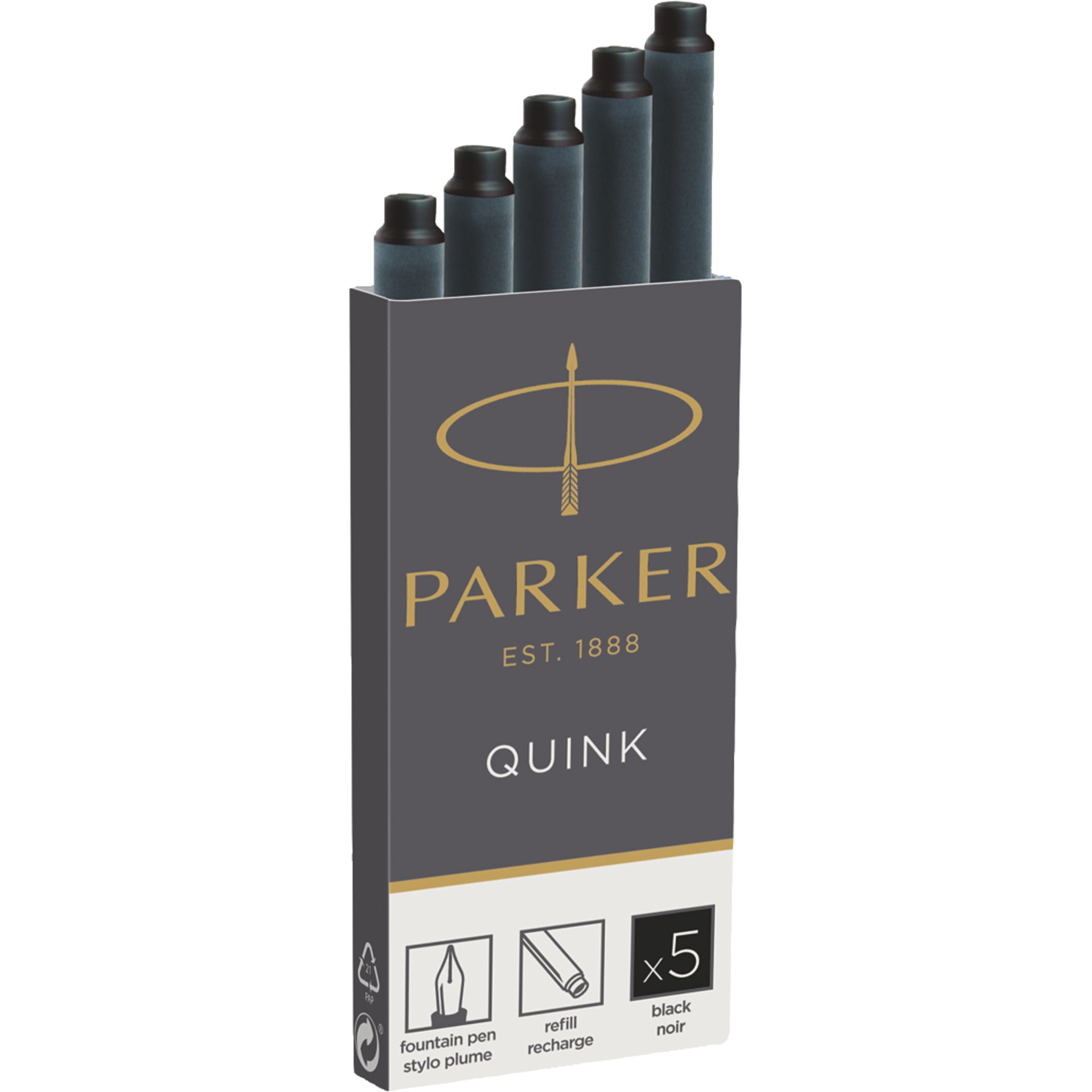Tintenpatrone Quink Z44 S0116200 sw 5 St./Pack.