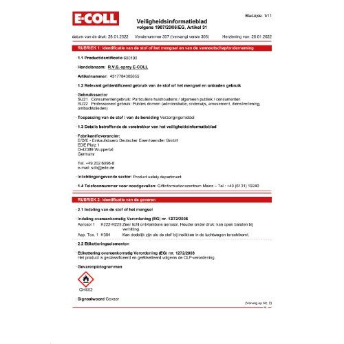 Edelstahlreiniger- und -pflegespray 400ml E-COLL