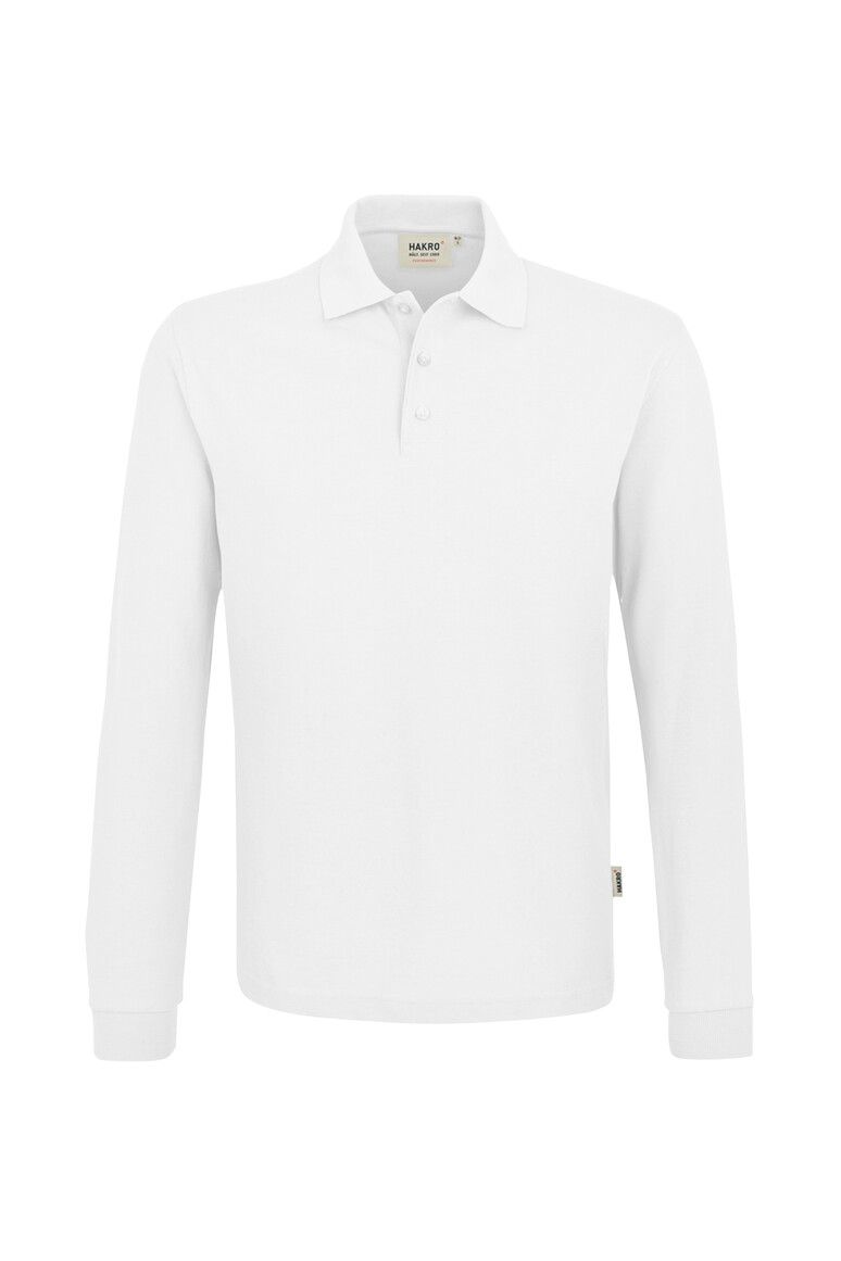 HAKRO Longsleeve-Poloshirt MIKRALINAR® weiß, XS
