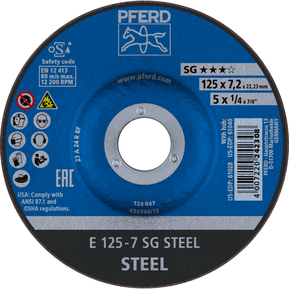PFERD Schruppscheiben E 125-7 SG STEEL