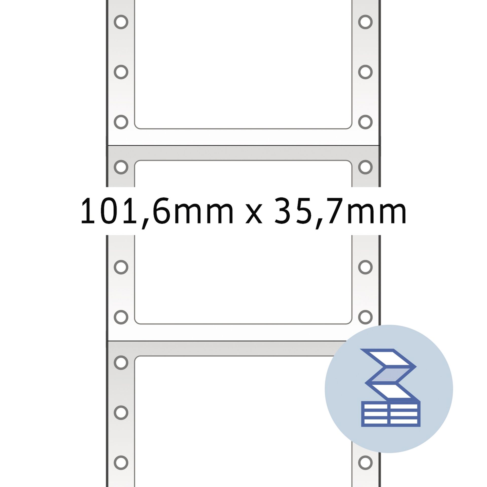 Computeretikett 101,6x35,7mm weiß 4.000 St./Pack.