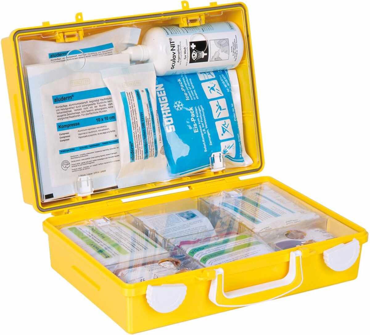 Erste-Hilfe-Koffer Extra+Handwerk, DIN 13157, gelb