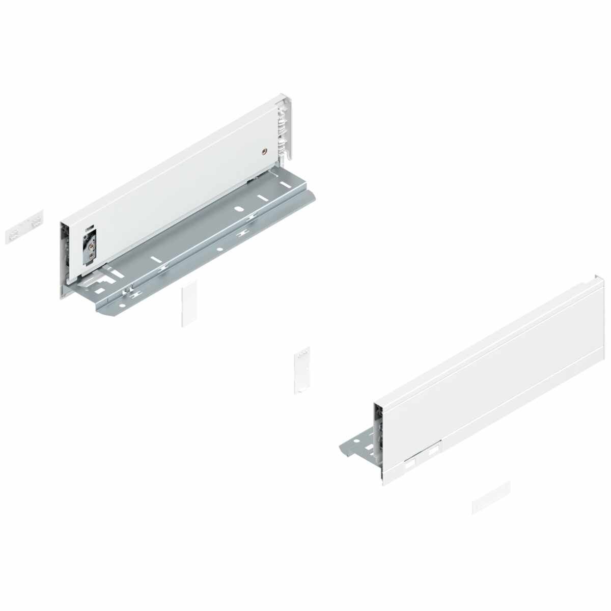 LEGRABOX Zarge, Höhe M (90.5 mm), NL=300 mm, links/rechts, für LEGRABOX pure, seidenweiß matt