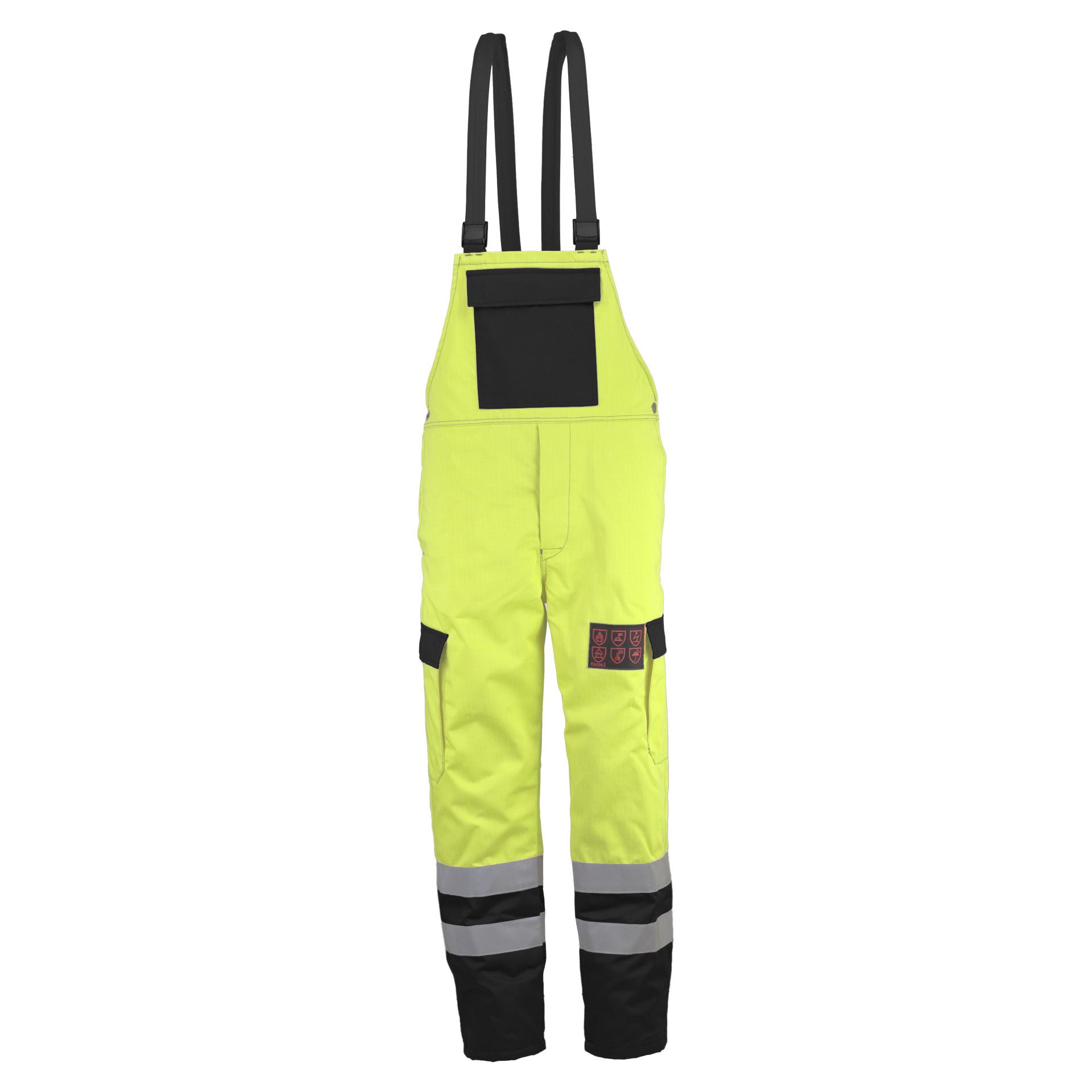 Multinorm-Wetterschutz-Latzhose BGWELH52, gelb/blau, Gr. S