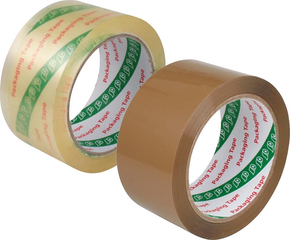 BOPP-Verpackungsklebeb. Geräuscharm abrollbar 50mmx66m, Acrylatkleber chamois