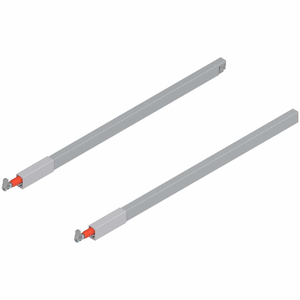 TANDEMBOX Längsreling (oben), für Frontauszug, NL=550 mm, links/rechts, für TANDEMBOX antaro, R9006 weißaluminium