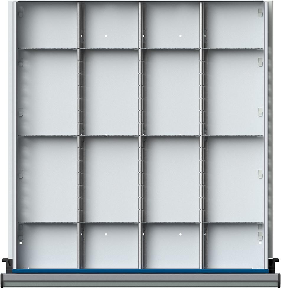 Schubladeneinteilungssatzfür FH 90-150mm 1/4 Teilung f.Schublade B500xT540 mm