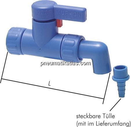 Kunststoff-Ablasshahn G 3/4", PN 2