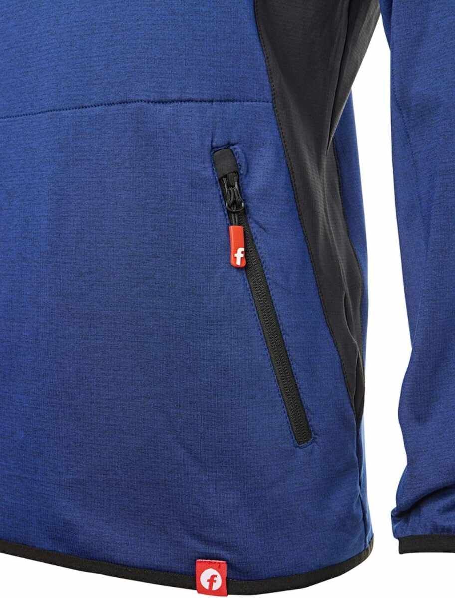 Tech-Fleecepullover kornblau/schwarz meliert Gr. 3XL Fortis Elements