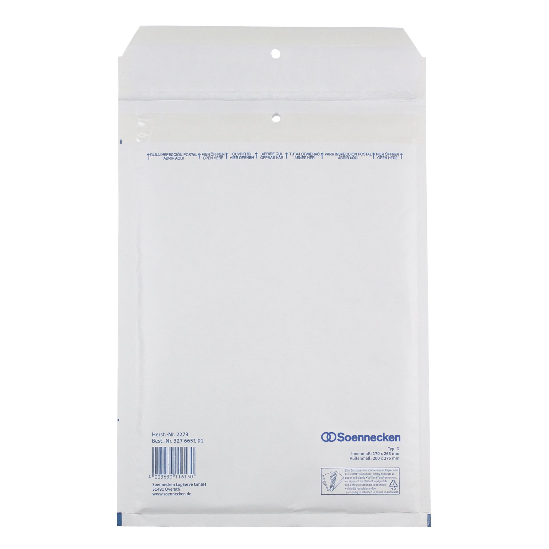 Luftpolstertasche D/1 170x265mm hk ws 5 St./Pack.
