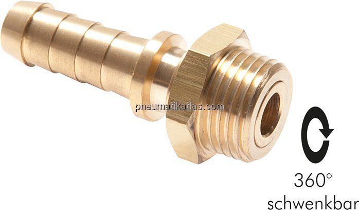 Gewindetülle, drehbar R 1/2"-13 (1/2")mm, Messing, PN 24