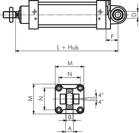 ISO15552-Laschenschwenkbefestigung (sphär) 32mm Stahl brüniert