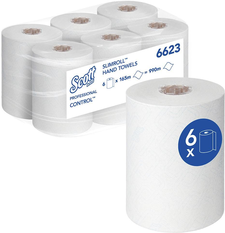 ScottControl 6623 weiß 1-lagig L165mxB198mm Rollenhandtuch 6 Rollen/KT