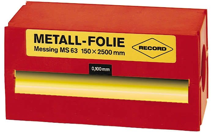 Metallfolie Stahl rostfrei 150x2500x0,025 mm RECORD