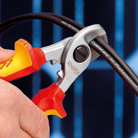 Kabelschere VDE 165mm m.Si-Öse Knipex