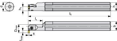 Stechbohrstange A25R GFI Links FORMAT