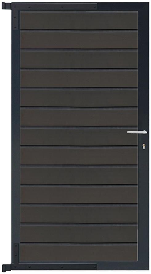 WOLLBACH-Serie-Tor 90 x 175 cm Komplettset Anthrazit/Anthrazit