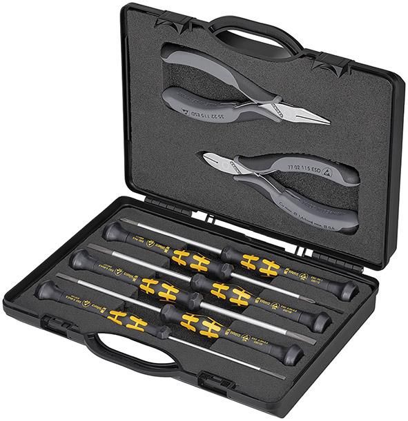 Zangen-Set Elektronik ESD8-teilig KNIPEX