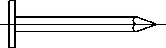 Dachpappstifte/Breitkopfstifte Form B DIN 1160 2,5x25 feuerverzinkt (tzn)
